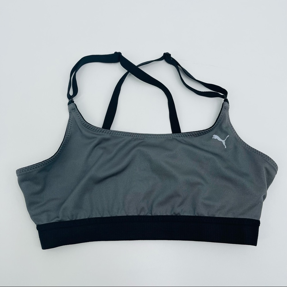 Puma dry cell sports bra reversible black grey women’s size XS